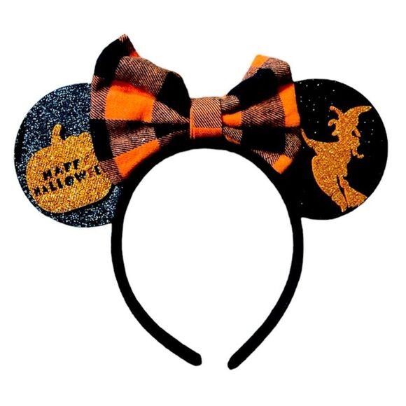 Halloween Minnie Mouse Ears Headband - Picture 1 of 3